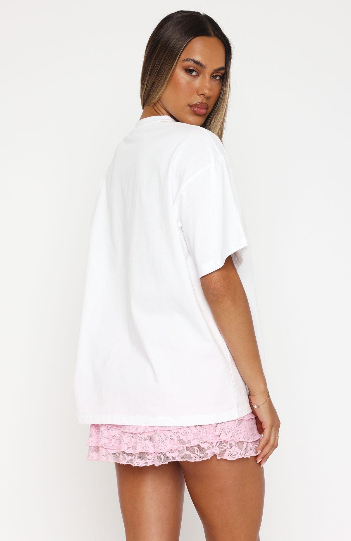 Love Of My Life Oversized Tee White Product Image