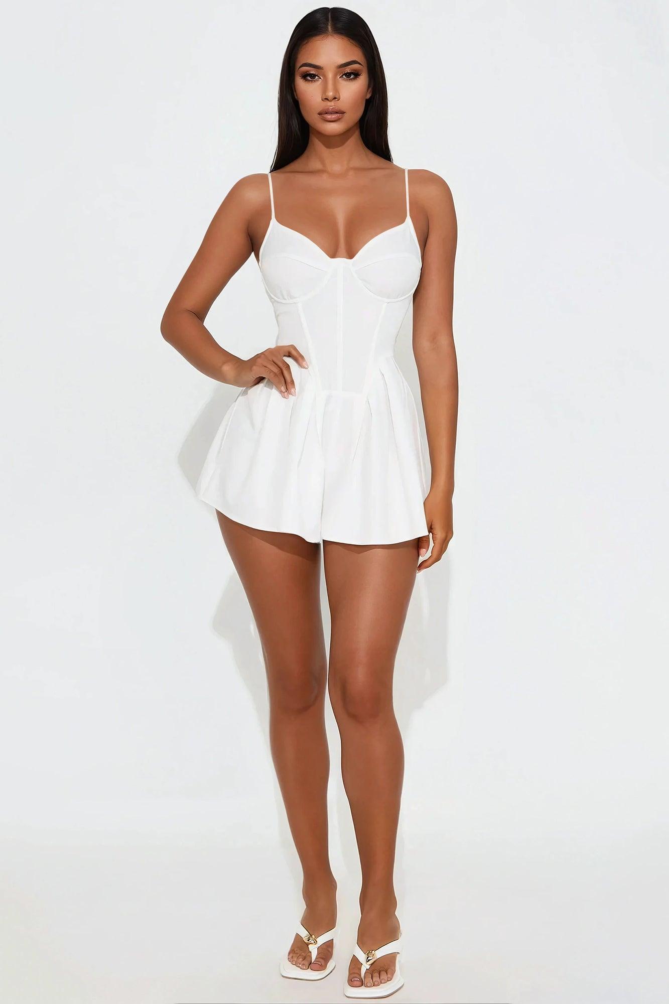 Lover And Friend Romper - White Product Image