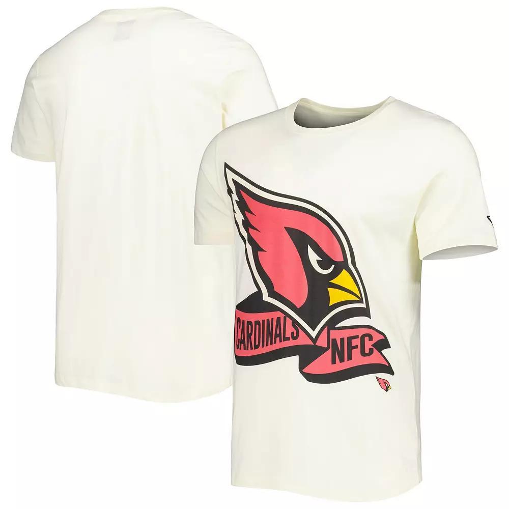 Men's New Era Cream Arizona Cardinals Sideline Chrome T-Shirt, Size: XL, Beige Product Image