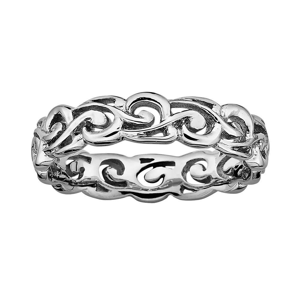 Stacks & Stones Sterling Silver Scroll Stack Ring, Women's, Size: 8 Product Image
