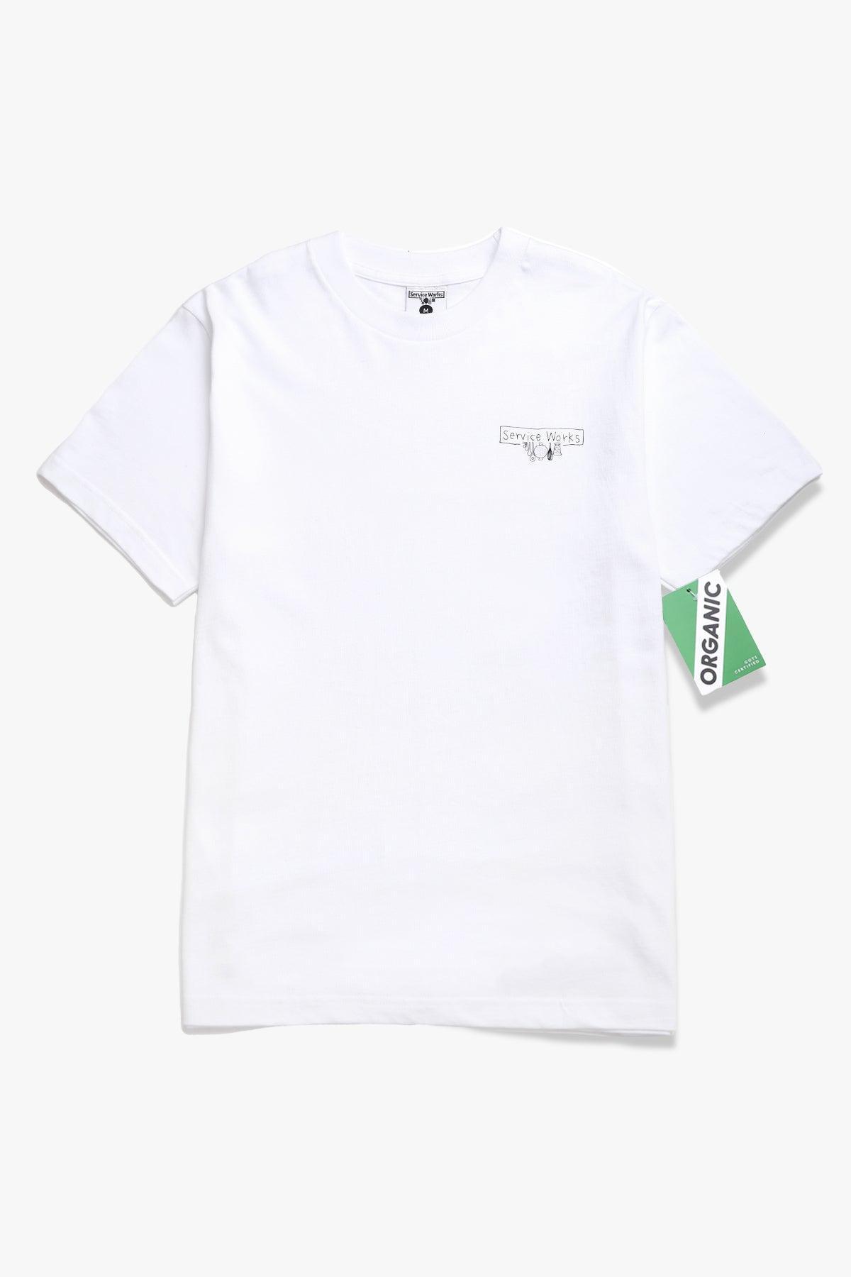 Service Works - Scribble Logo Tee - White Product Image