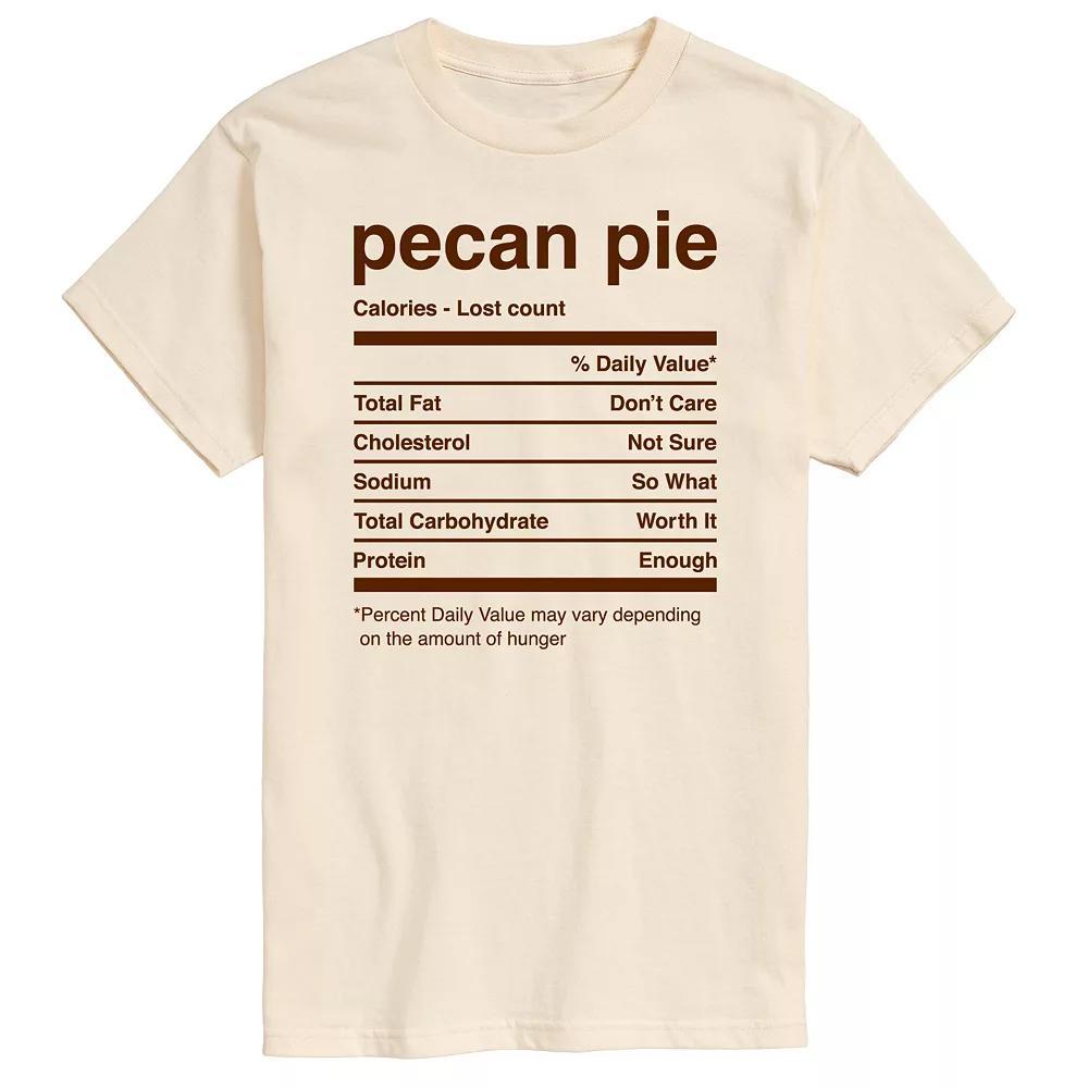 Men's Pecan Pie Nutritional Facts Graphic Tee,  Product Image