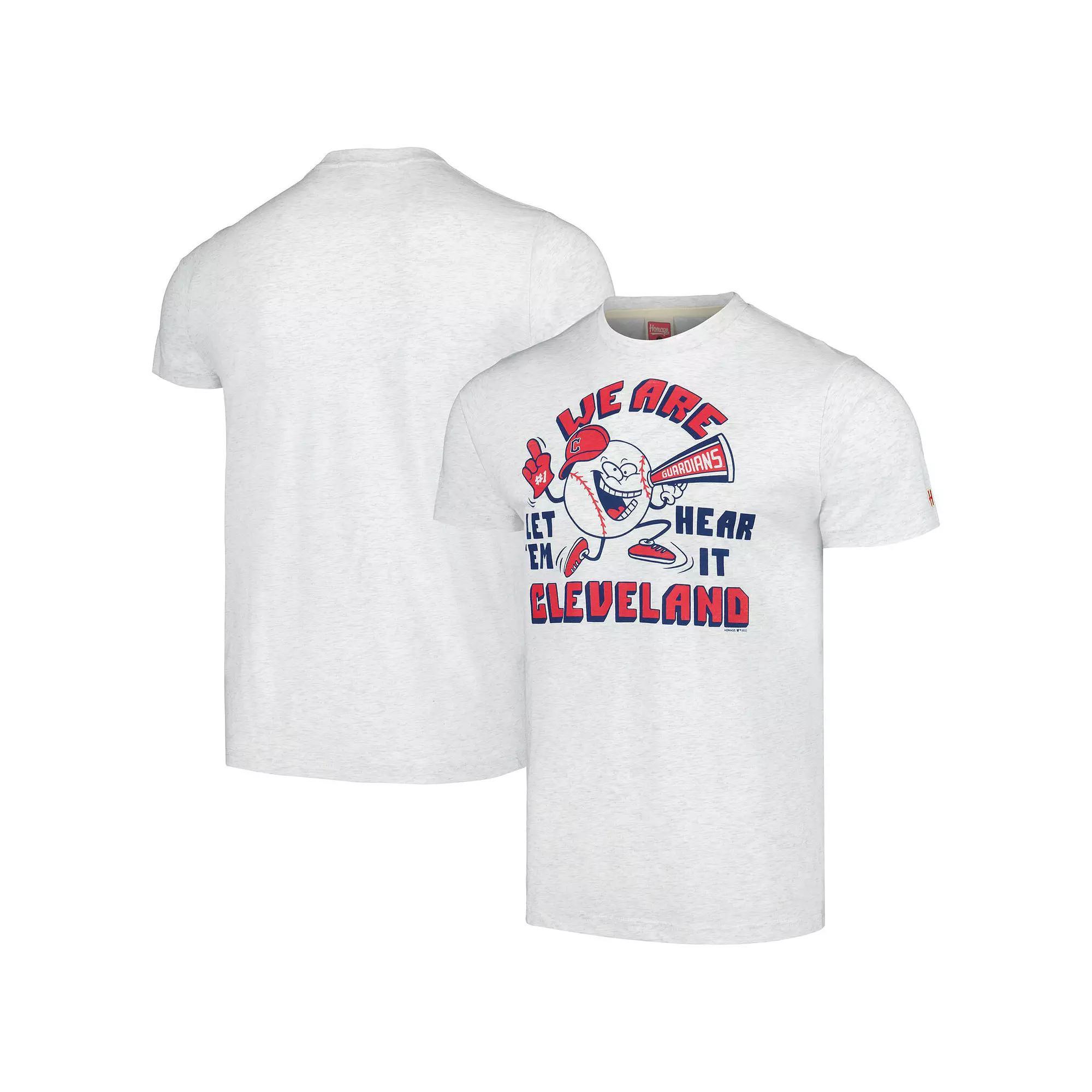 Men's Homage Gray Cleveland Guardians We Are Cleveland Tri-Blend T-Shirt,  Product Image