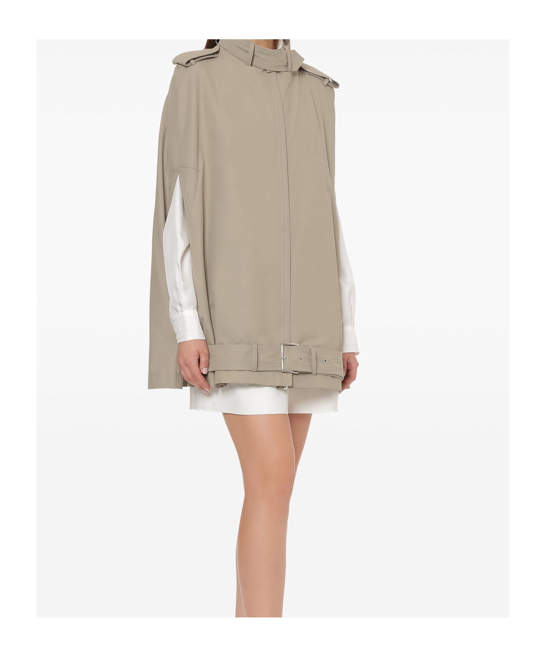 ALBERTA FERRETTI Belted Cape In Beige Product Image