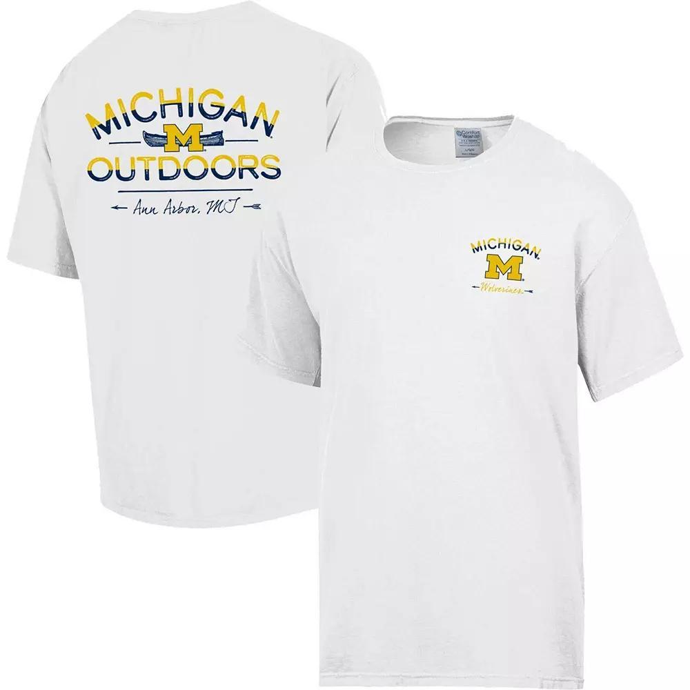 Men's Comfort Wash White Michigan Wolverines Great Outdoors T-Shirt,  Product Image