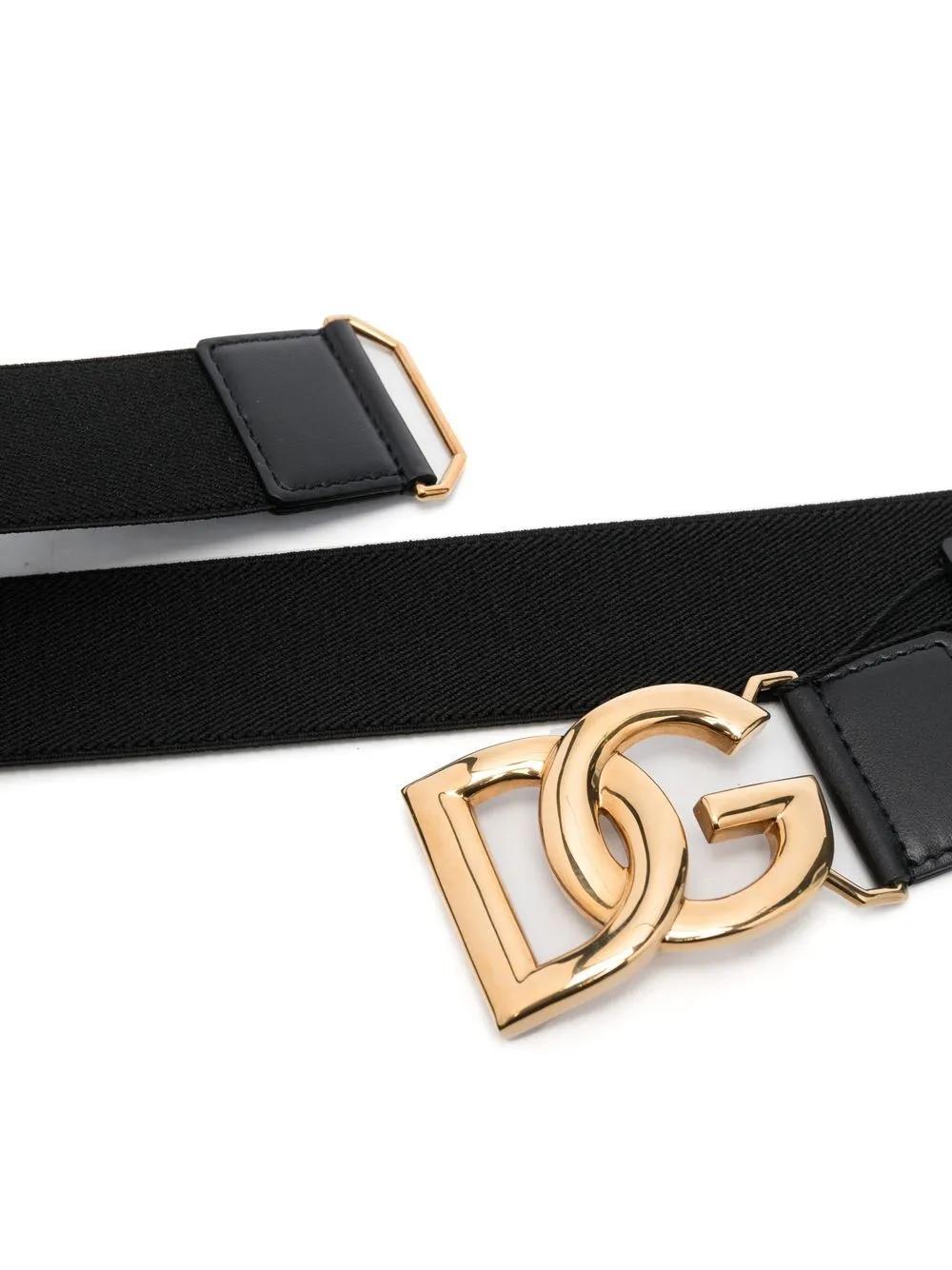 logo-plaque elasticated belt Product Image