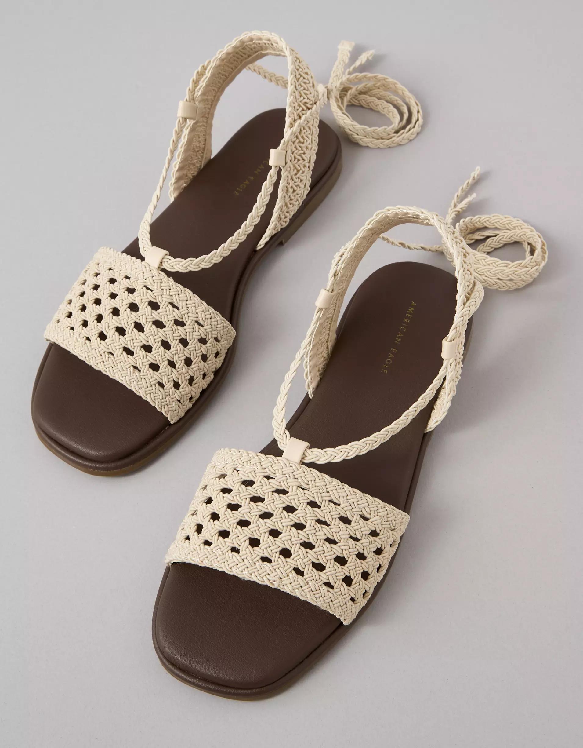 AE Crochet Lace-Up Sandal Product Image