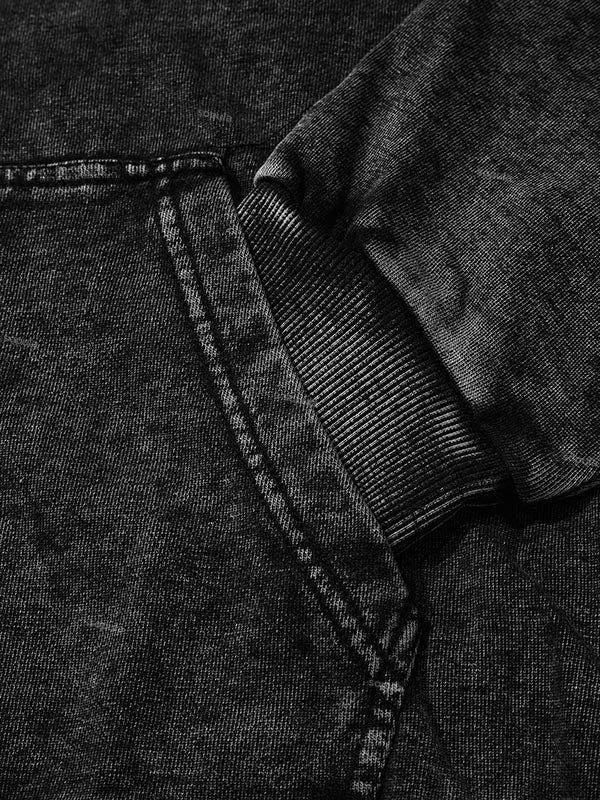 Vintage Spider Graphic Acid Washed Oversized Hoodie Product Image