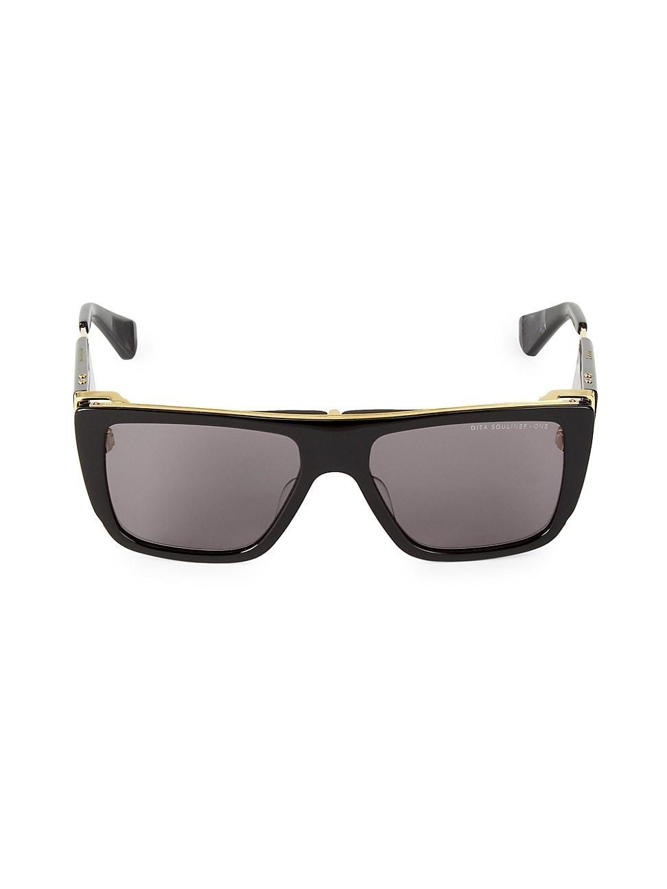 Mens 56MM Rectangular Sunglasses Product Image