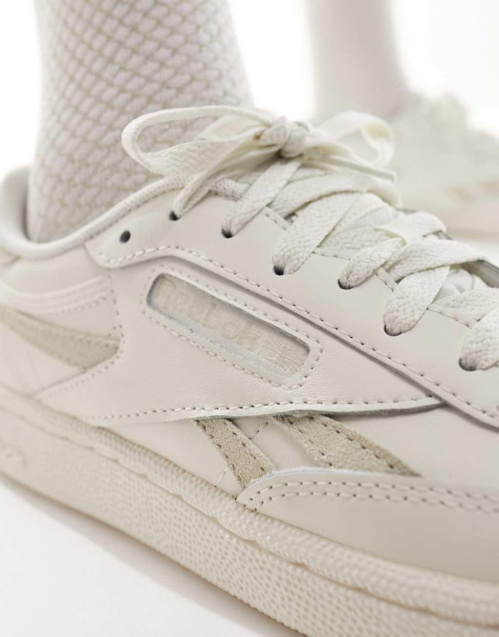 Reebok Club C 85 sneaker in white and beige Product Image