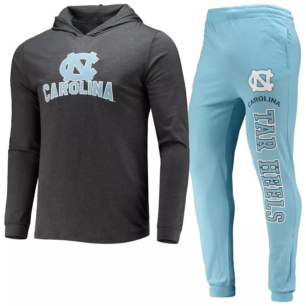 Men's Concepts Sport Carolina Blue/Charcoal North Carolina Tar Heels Meter Long Sleeve Hoodie T-Shirt & Jogger Pants Set, Size: Large, Light Product Image