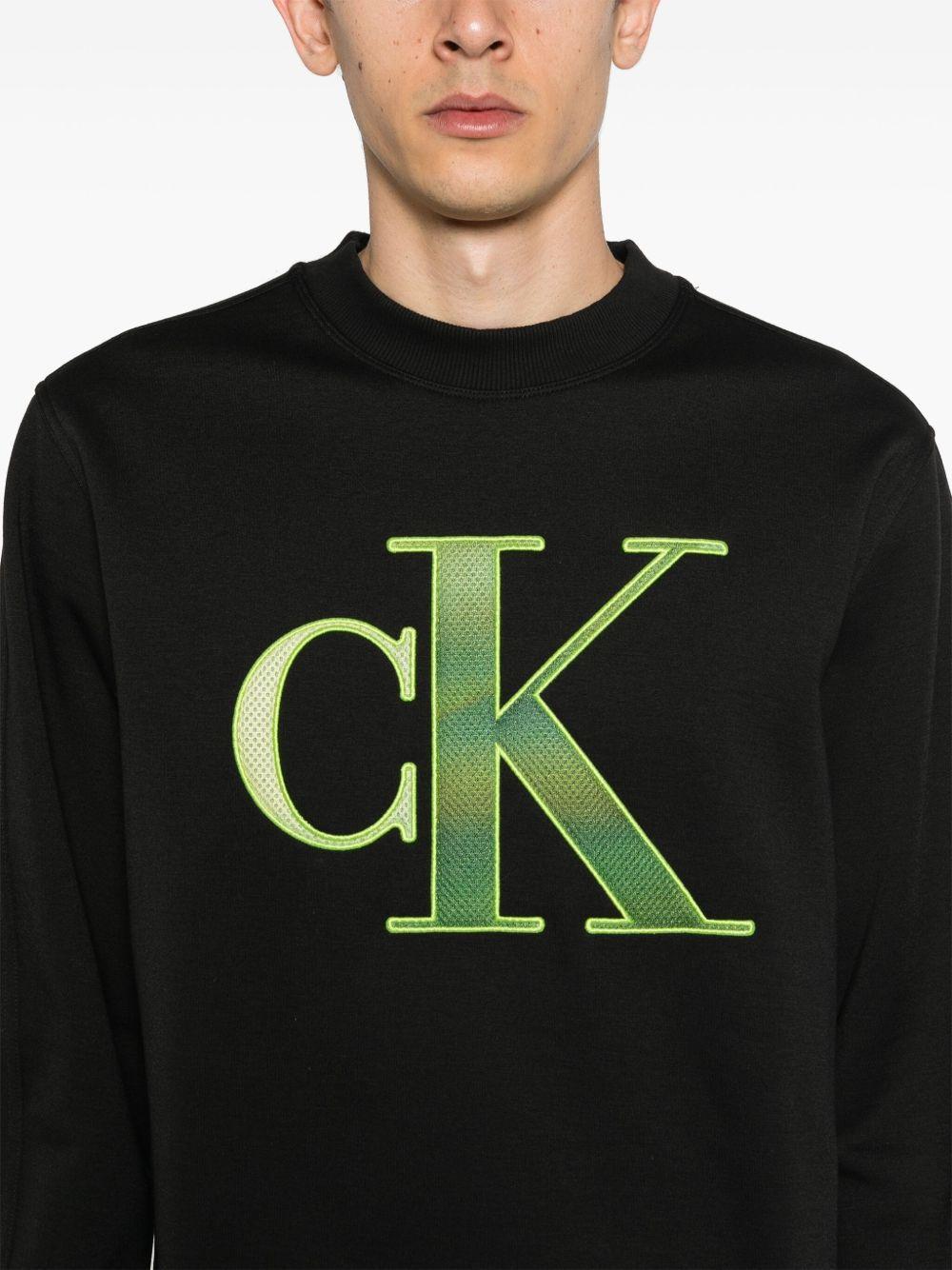 perforated logo-patch sweatshirt Product Image