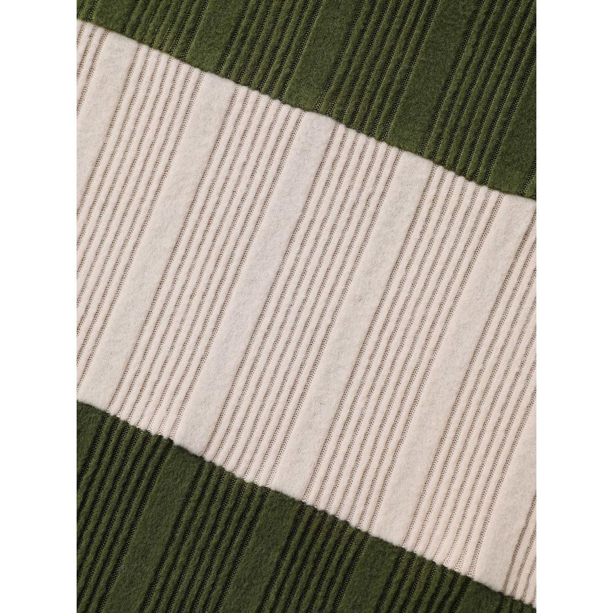 Plus Size Contrast Patchwork Textured T-shirt ArmyGreen Women Casual Texture Round Neck Everyday T-shirts BloomChic 26/4X Product Image