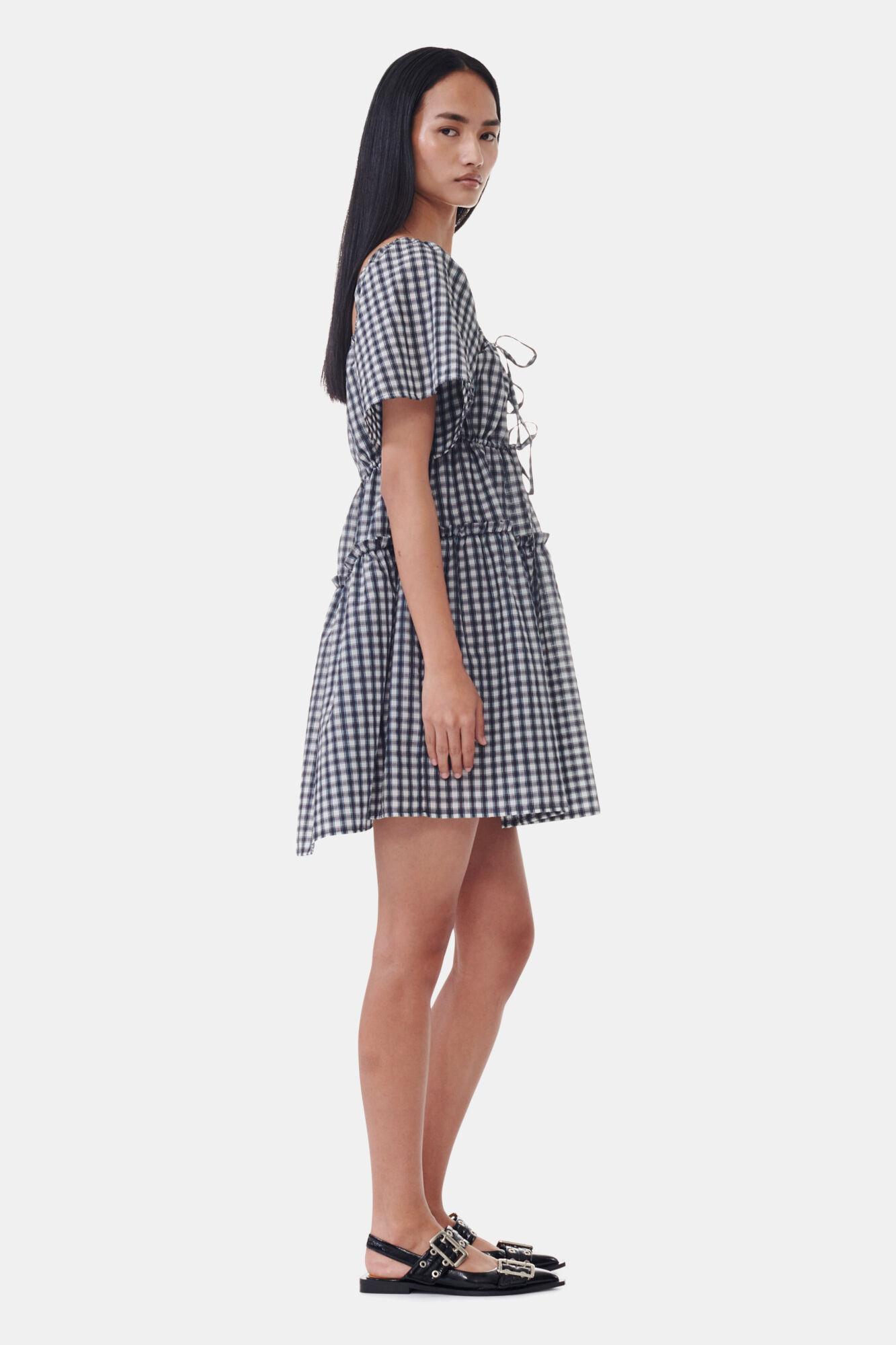 Seersucker Check Mini Layer Dress Product Image