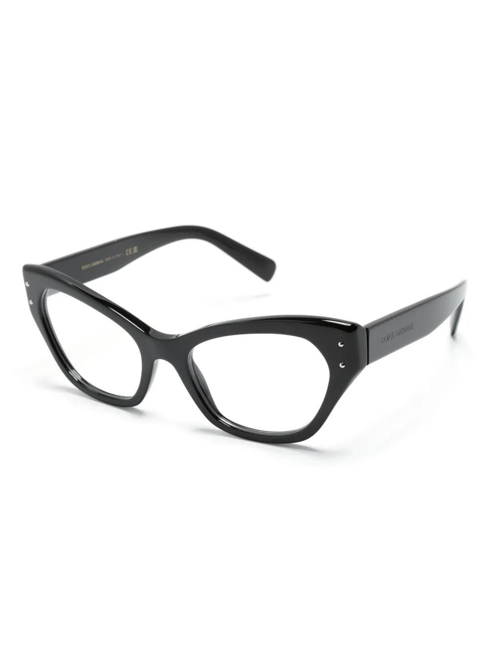 DOLCE & GABBANA Dg3385 Cat-eye Glasses In Black Product Image