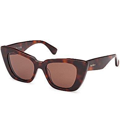 MaxMara Womens Glimpse5 50mm Tortoise Framed Butterfly Sunglasses Product Image