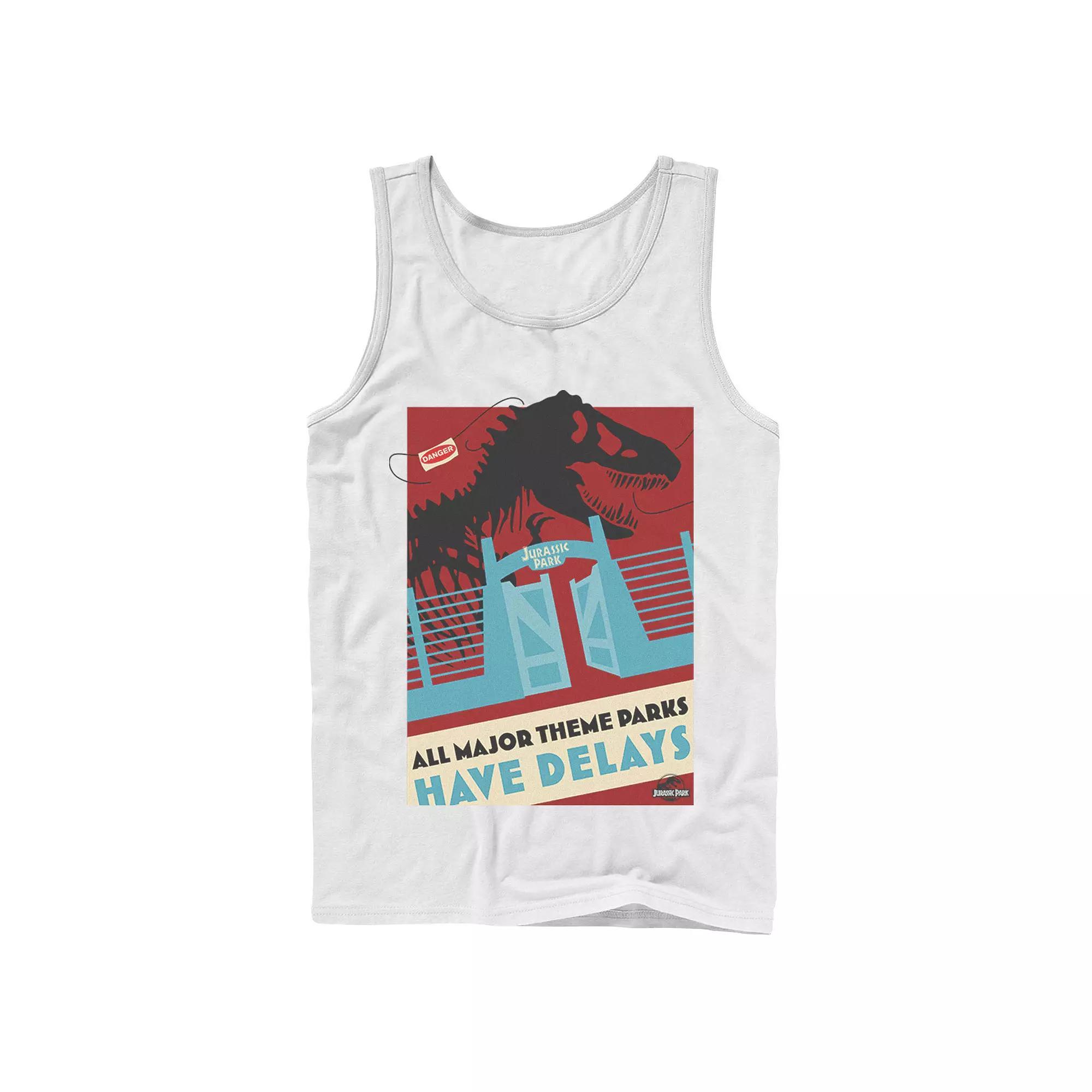 Men's Jurassic Park Delays Simple Gate Tank Top,  Product Image