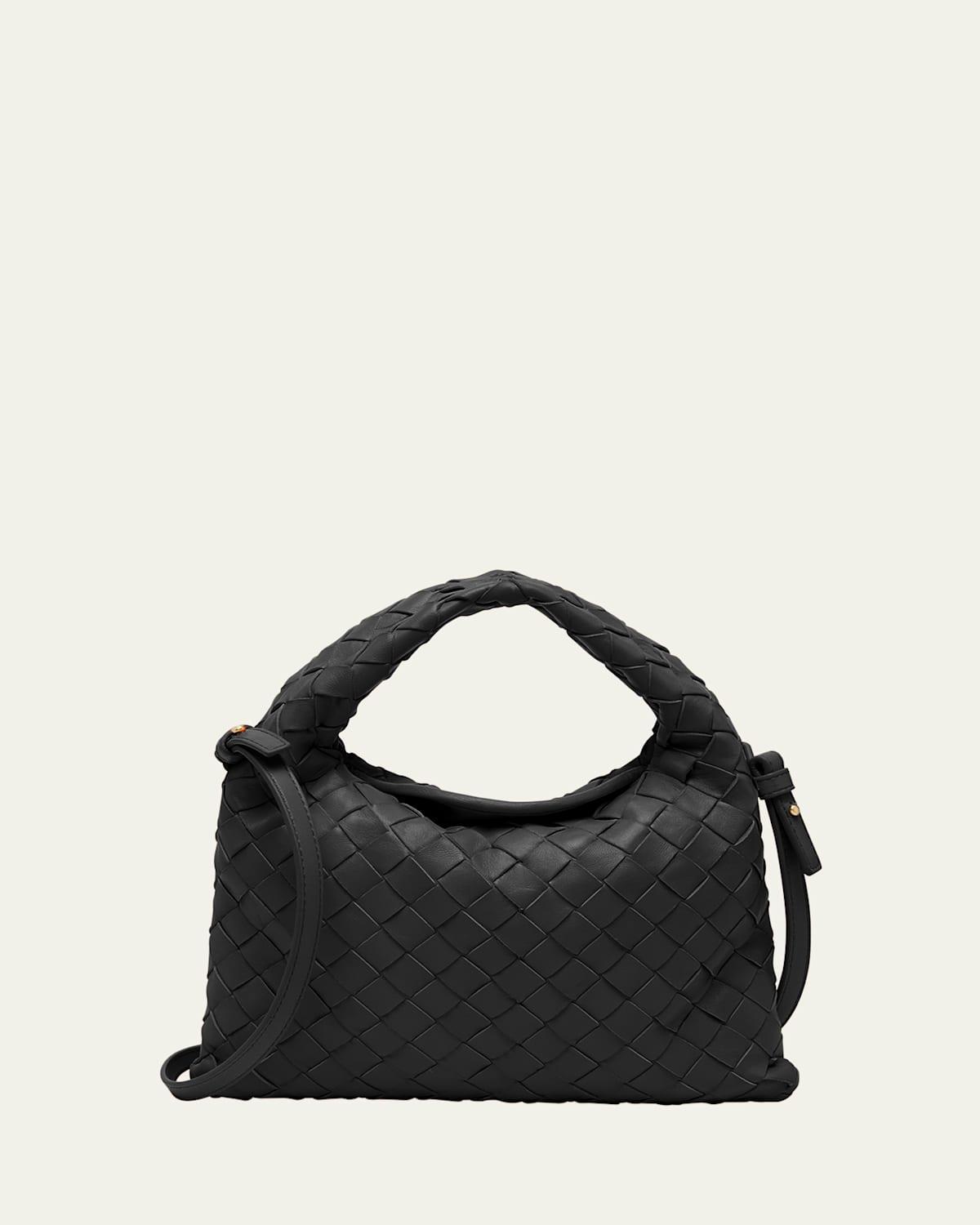 BOTTEGA VENETA Hop Mini Shoulder Bag In Black Brass Product Image