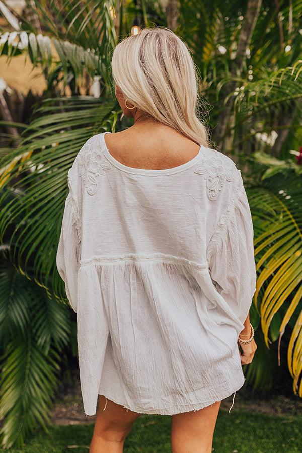 Serenity Song Babydoll Top In White Product Image