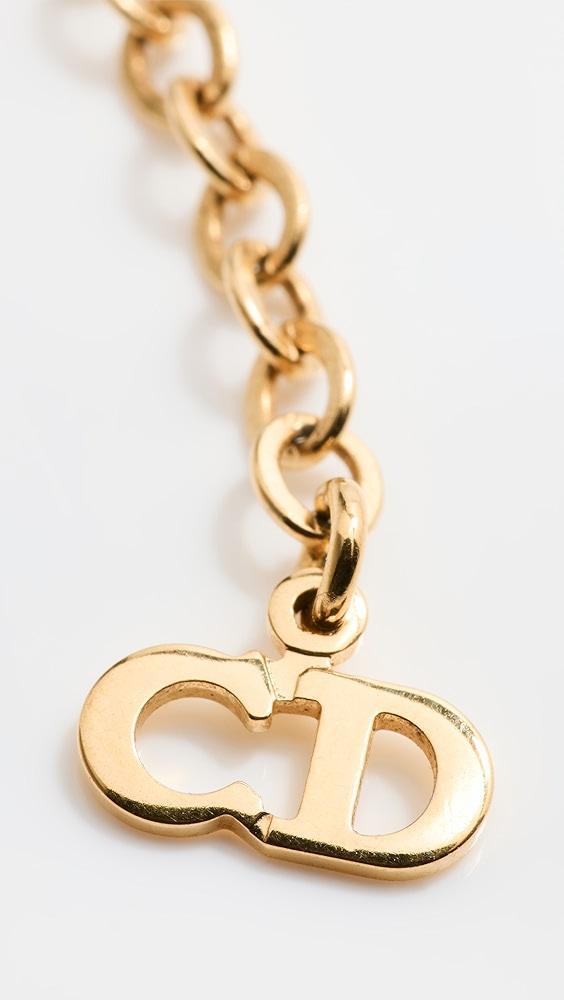 What Goes Around Comes Around Dior Gold Crystal CD Necklace | Shopbop Product Image