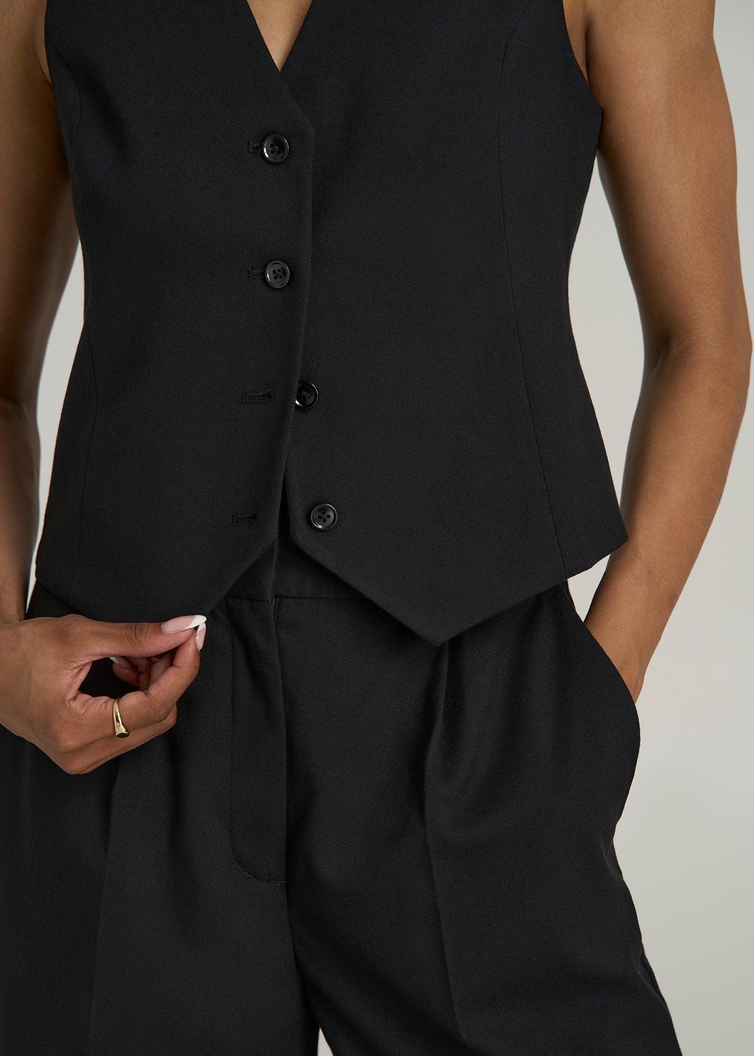 Tailored Tall Women's Vest in Black Product Image