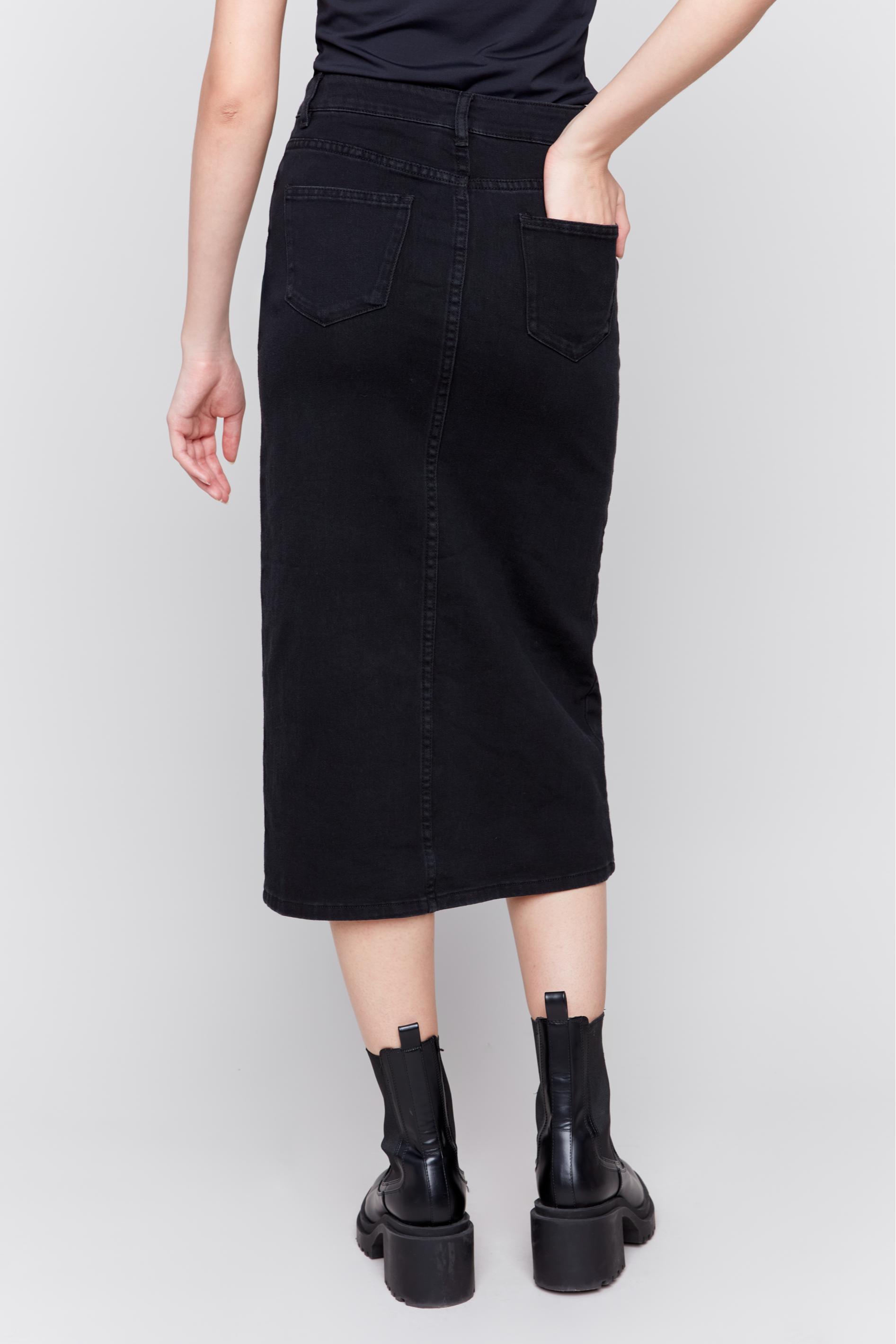 Long Denim Skirt Product Image