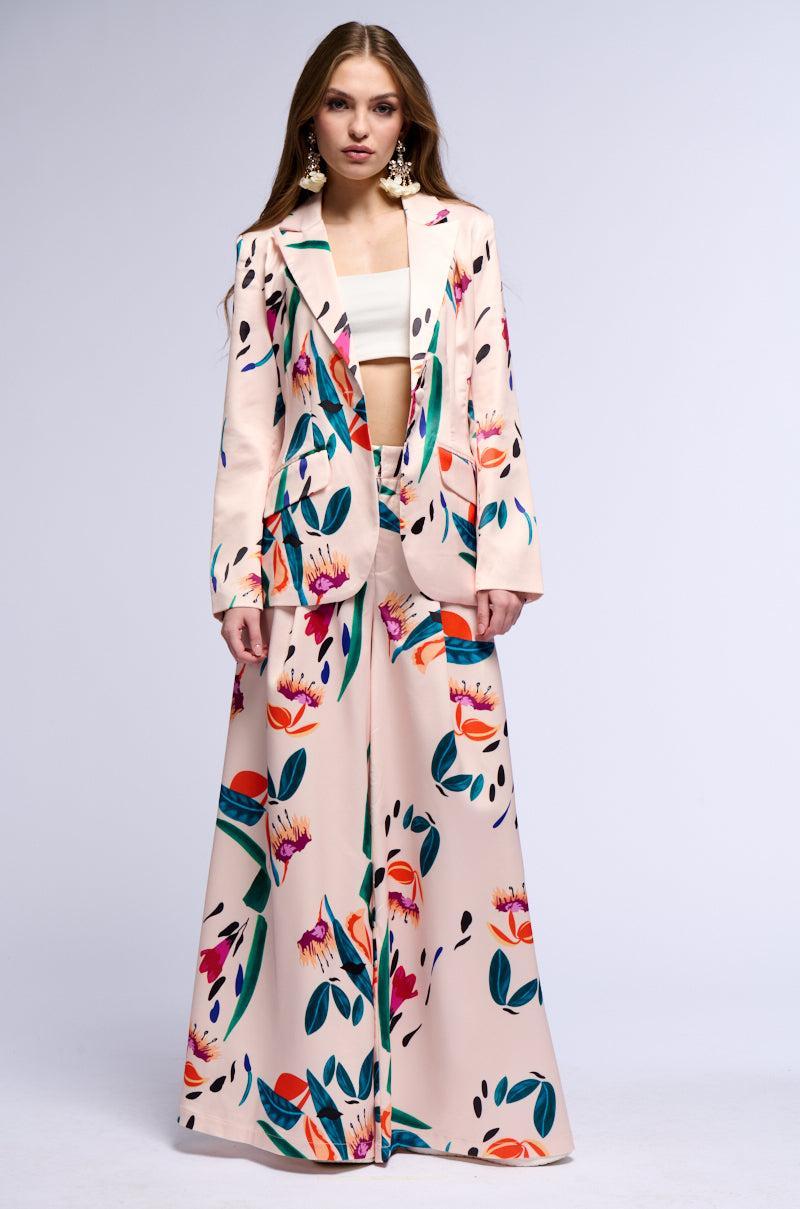 CANDY RAIN SATIN LONGLINE BLAZER Product Image