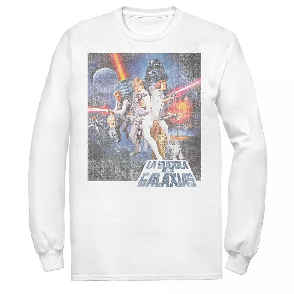Men's Star Wars La Guerra De Las Galaxias Faded Poster Tee,  Product Image
