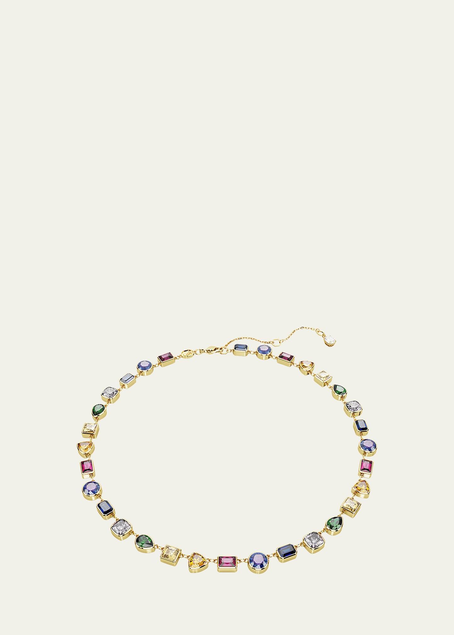 Swarovski Stilla Multicolor Mixed Cut Collar Necklace in Gold Tone, 14.96-17.72 Product Image