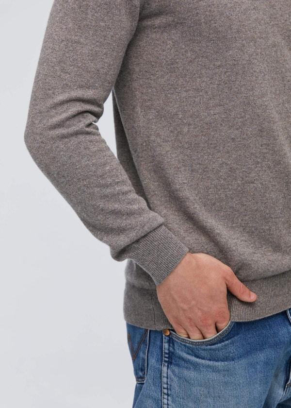 Crew Neck  Classic  Soft Cashmere Sweater For Men Product Image