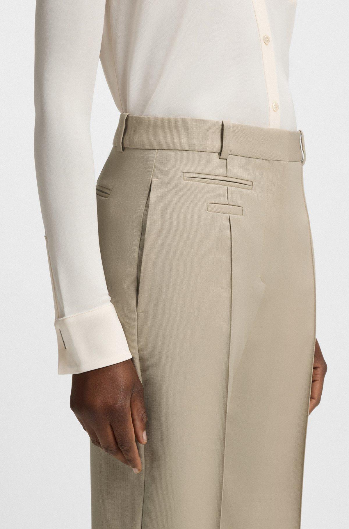 Regular-fit trousers in virgin-wool twill Product Image