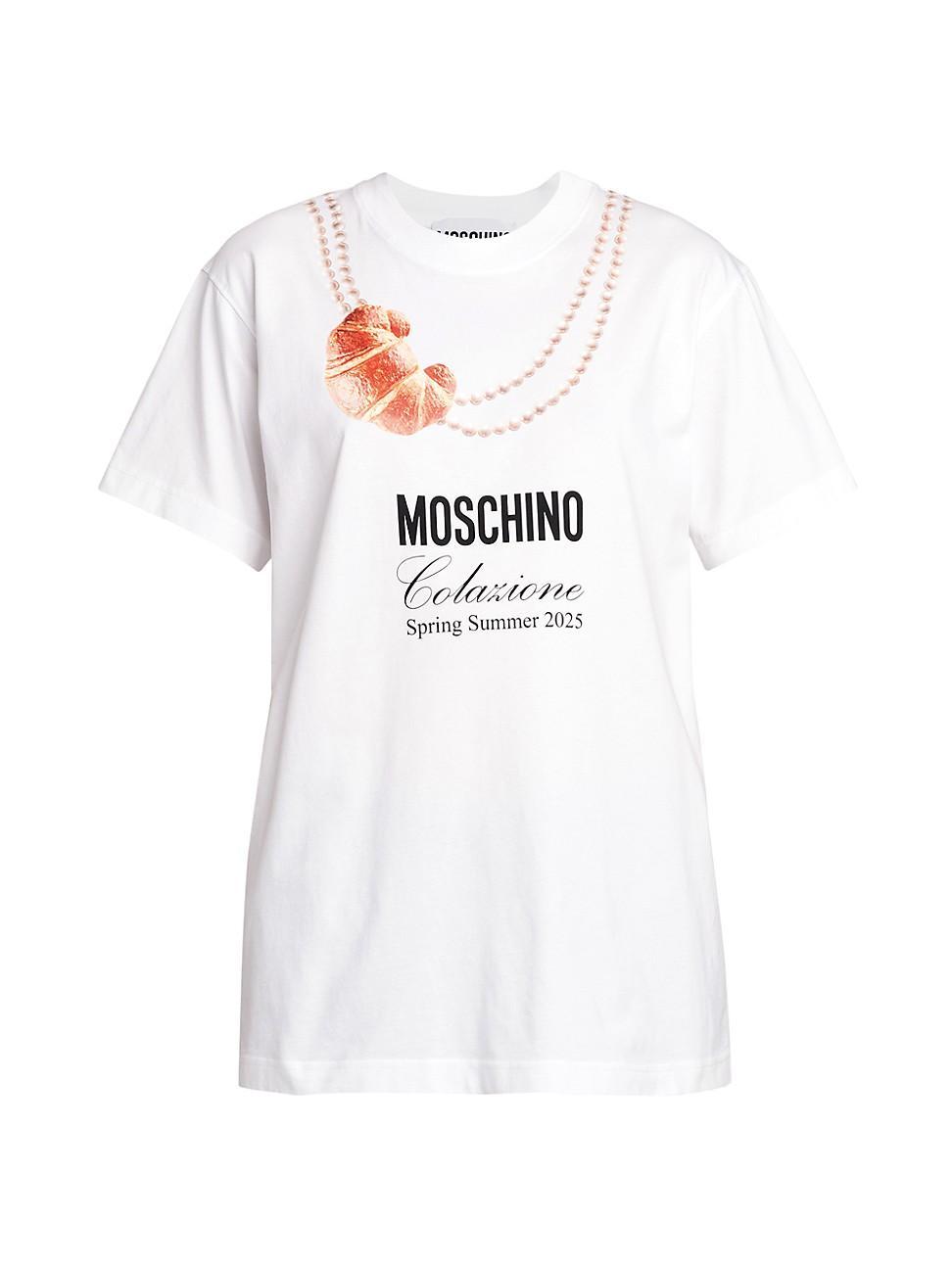 Womens Croissant Cotton T-Shirt Product Image