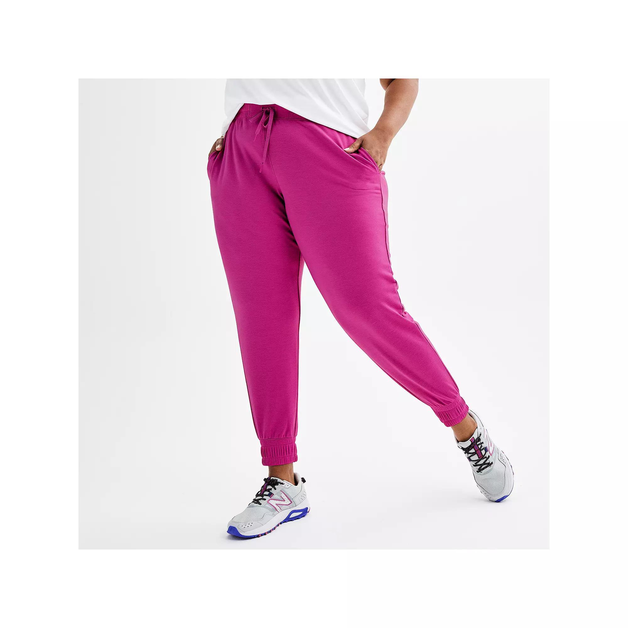 Plus Size Tek Gear® French Terry Jogger Pants, Women's, Size: 1XL, Mineral Black Product Image