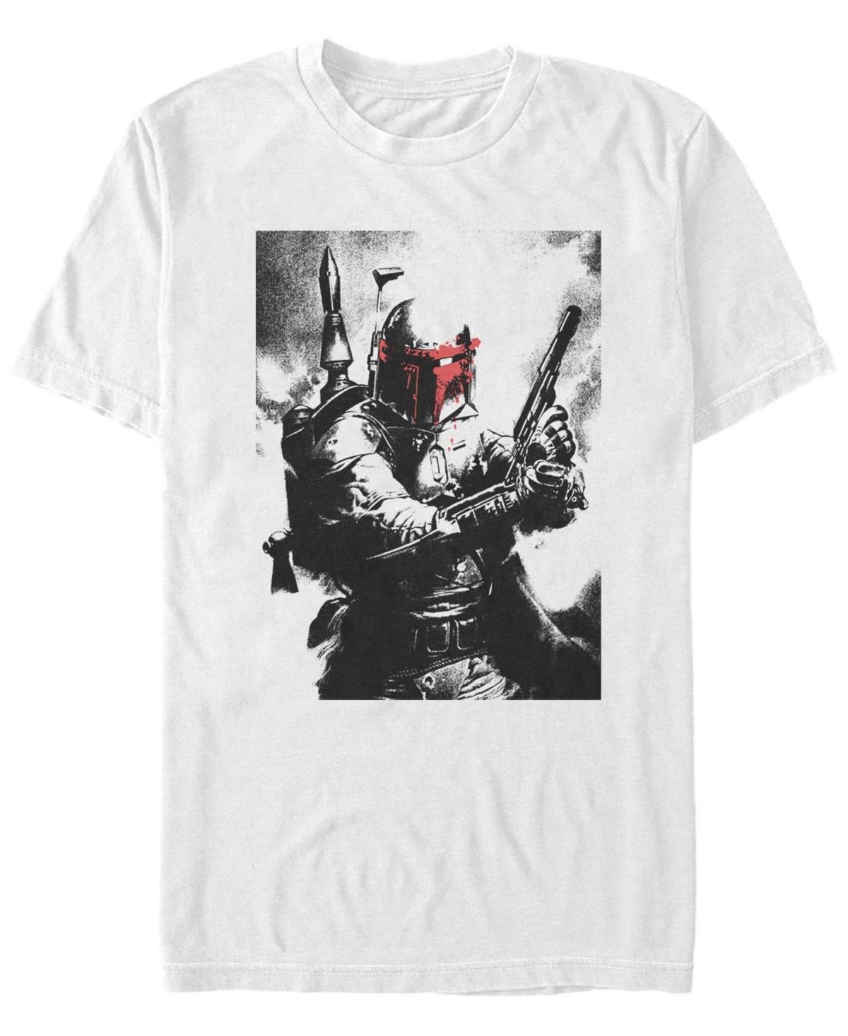 Men's Star Wars Boba Fett Faded Action Portrait Poster Tee, Size: 3XL, Athletic Grey Product Image