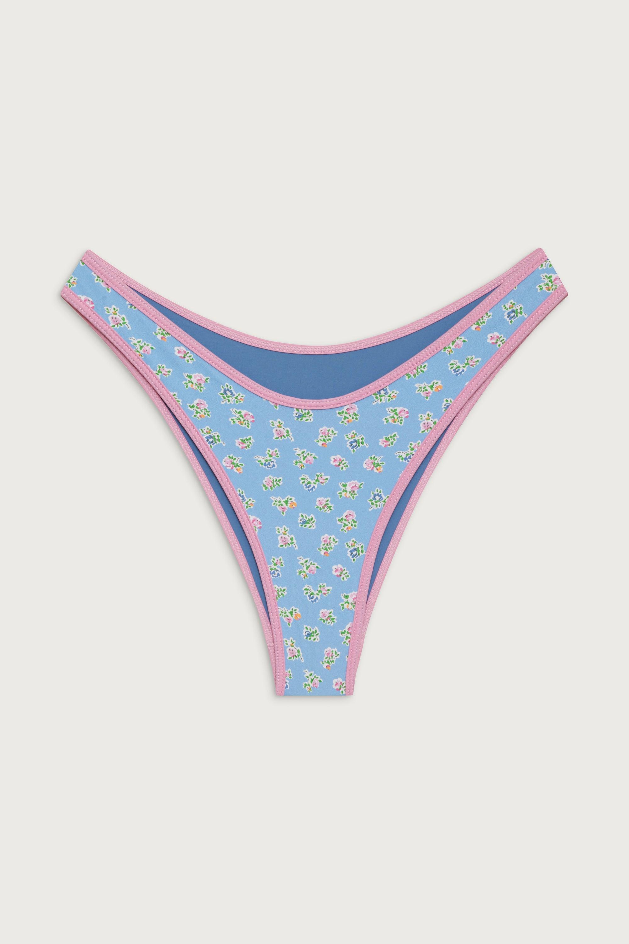 Dove Classic Floral Bikini Bottom - Blue Hawaii Product Image