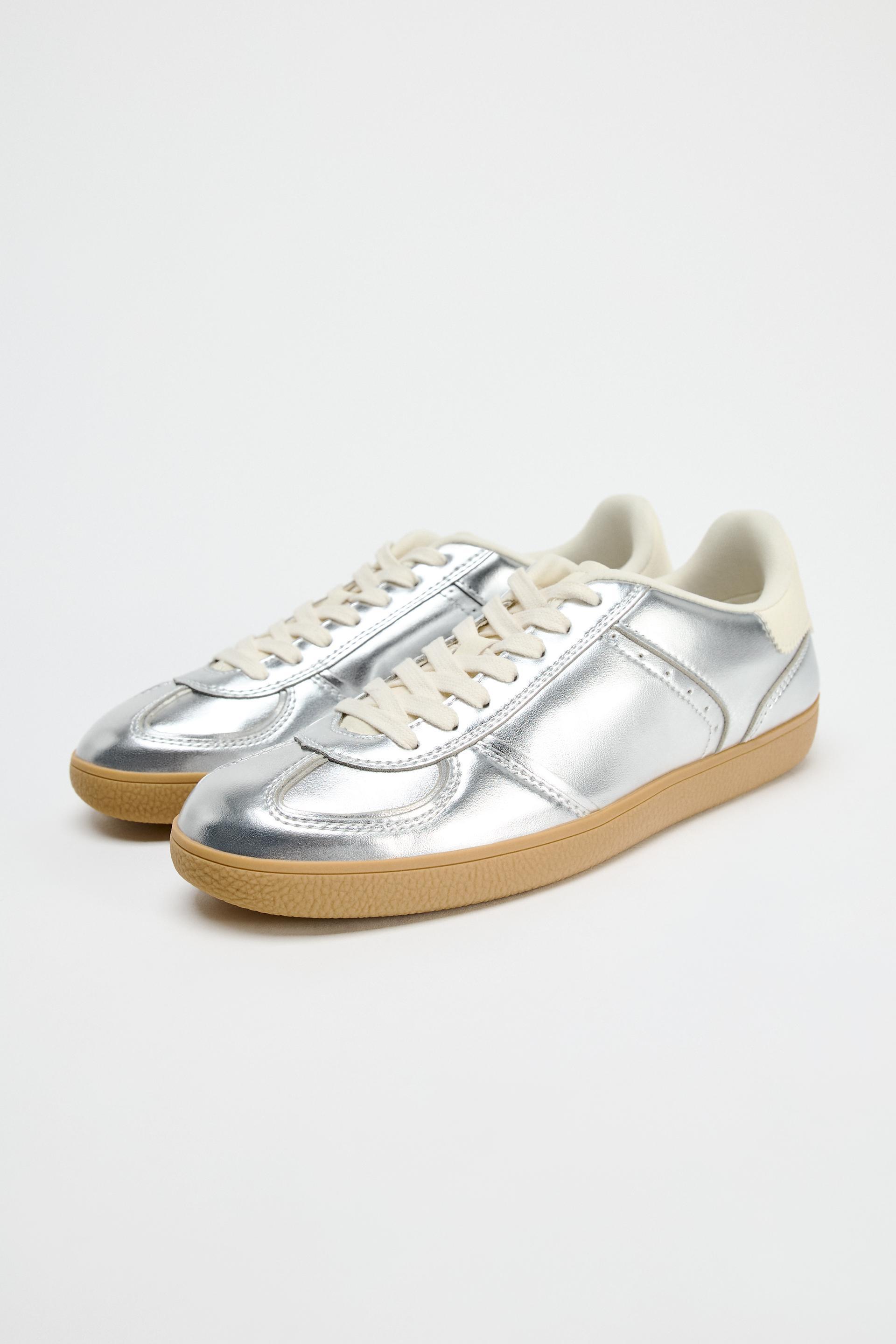 METALLIC EFFECT SNEAKERS Product Image