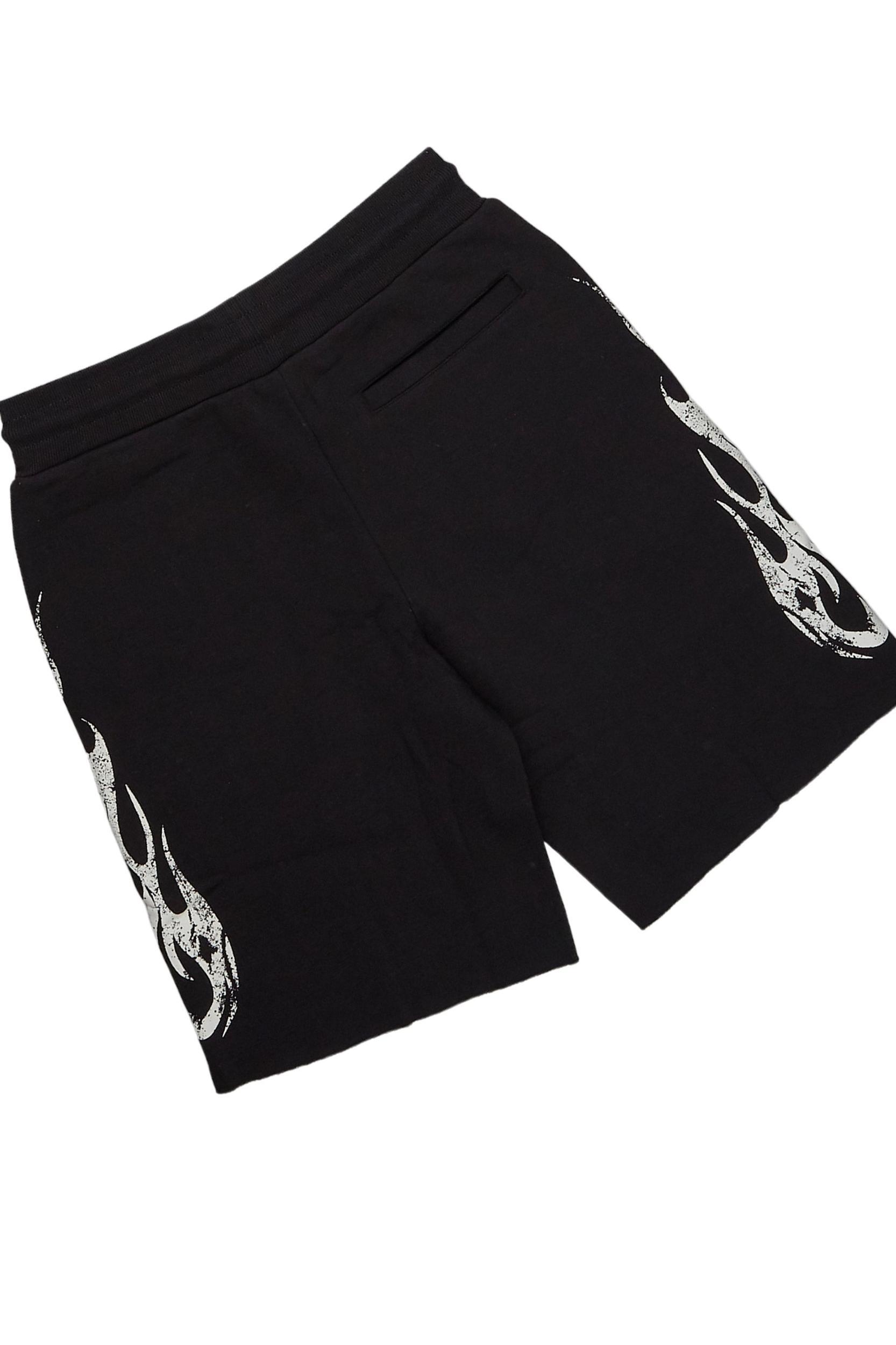 Members Black T-Shirt/Short Set Male Product Image