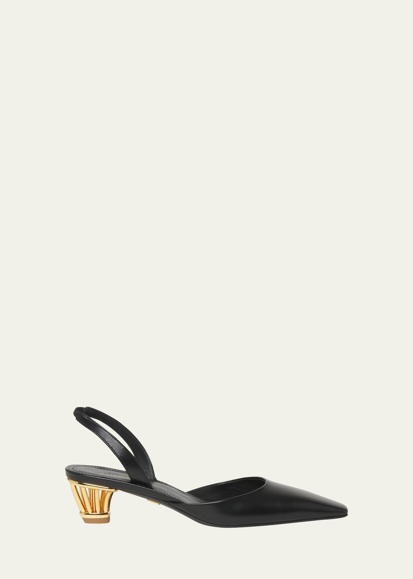 Ferragamo Womens Alyssa Slingback Low Heel Pumps Product Image