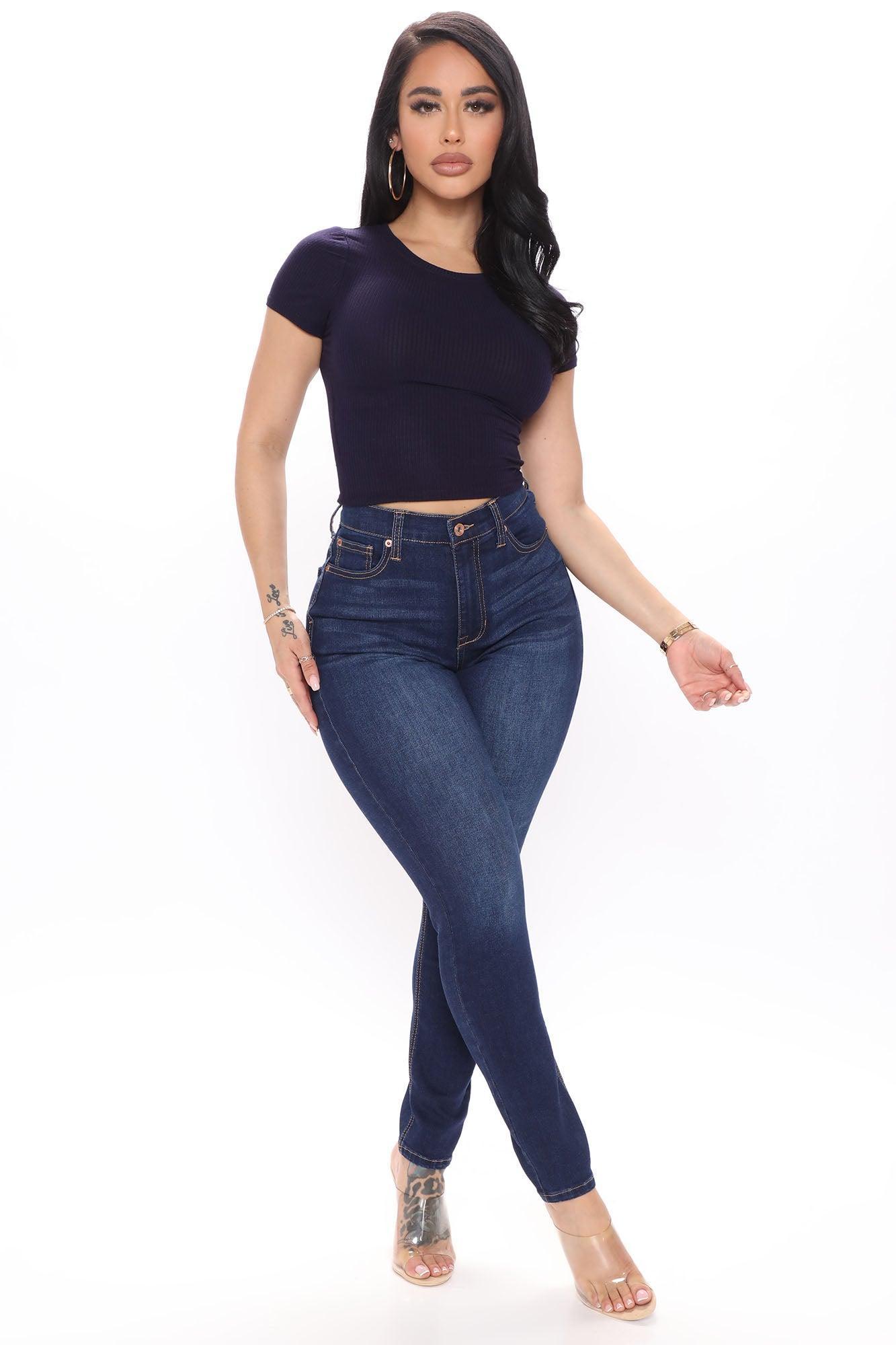 Jaclyn Crop Top - Navy Product Image