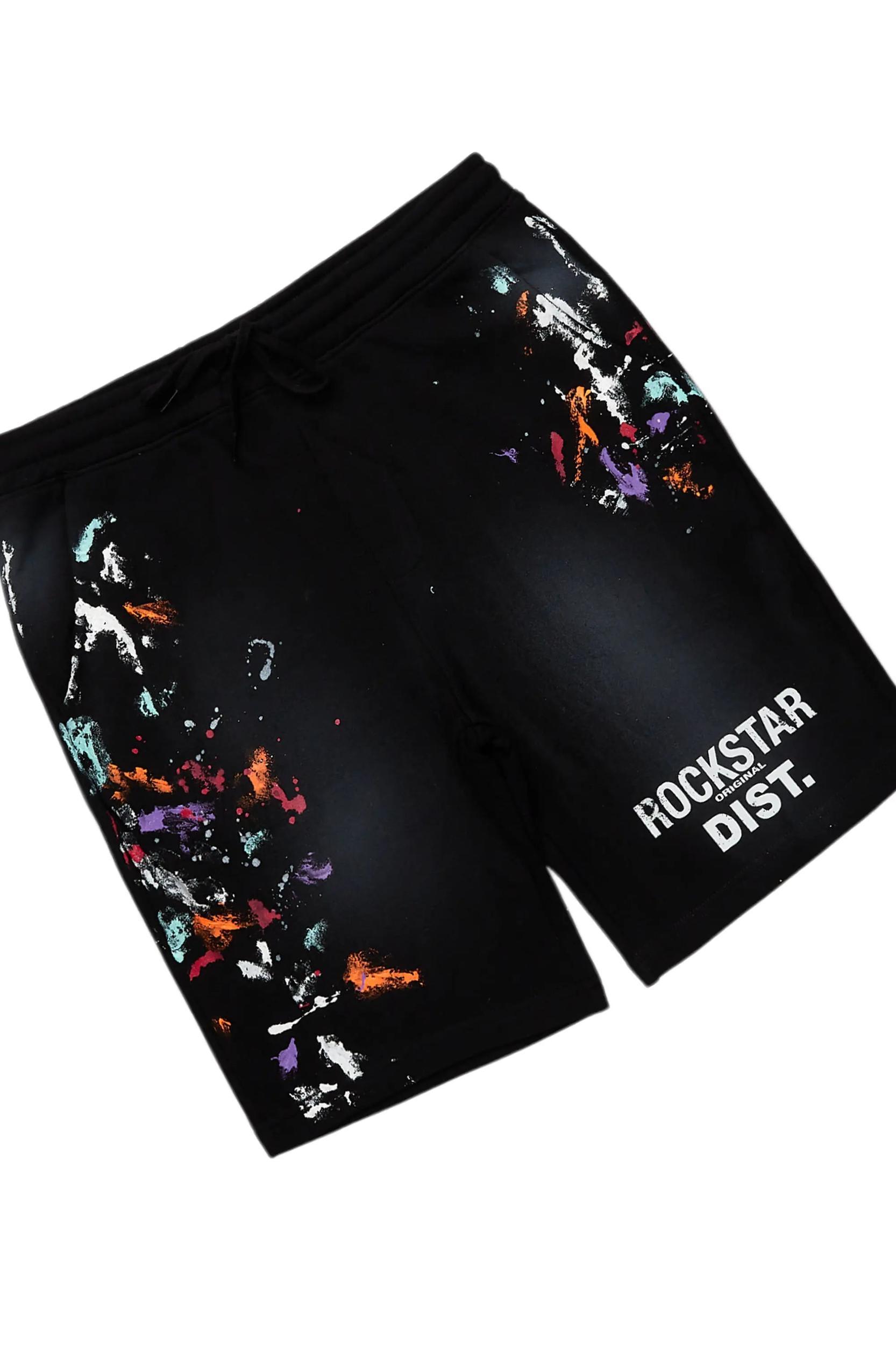 Makala Black Double Layer Short Set Female Product Image