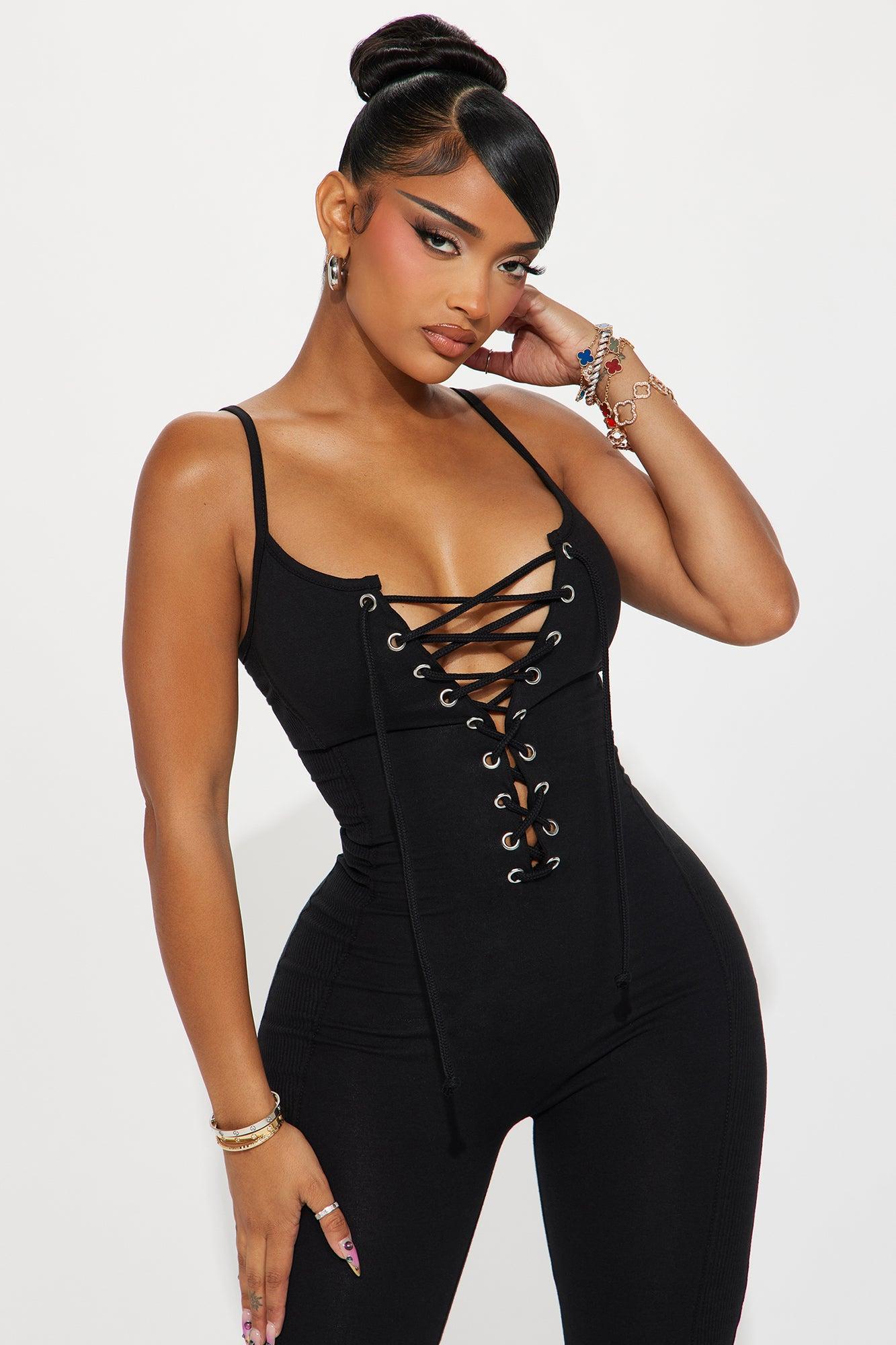 What's Going On Jumpsuit - Black Product Image