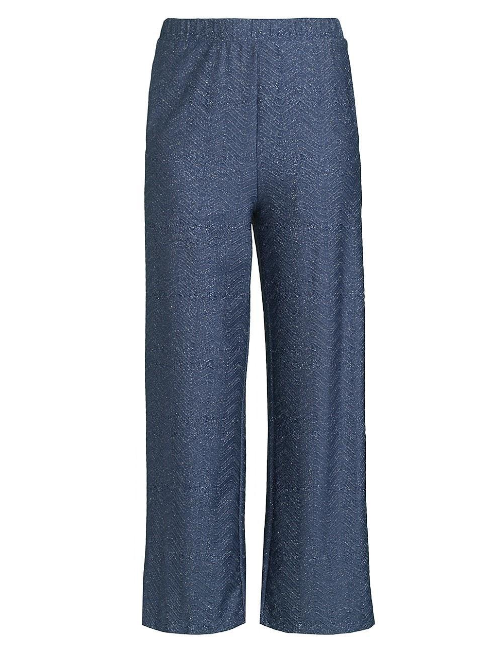 Womens Chevron Shimmer Pull-On Pants Product Image