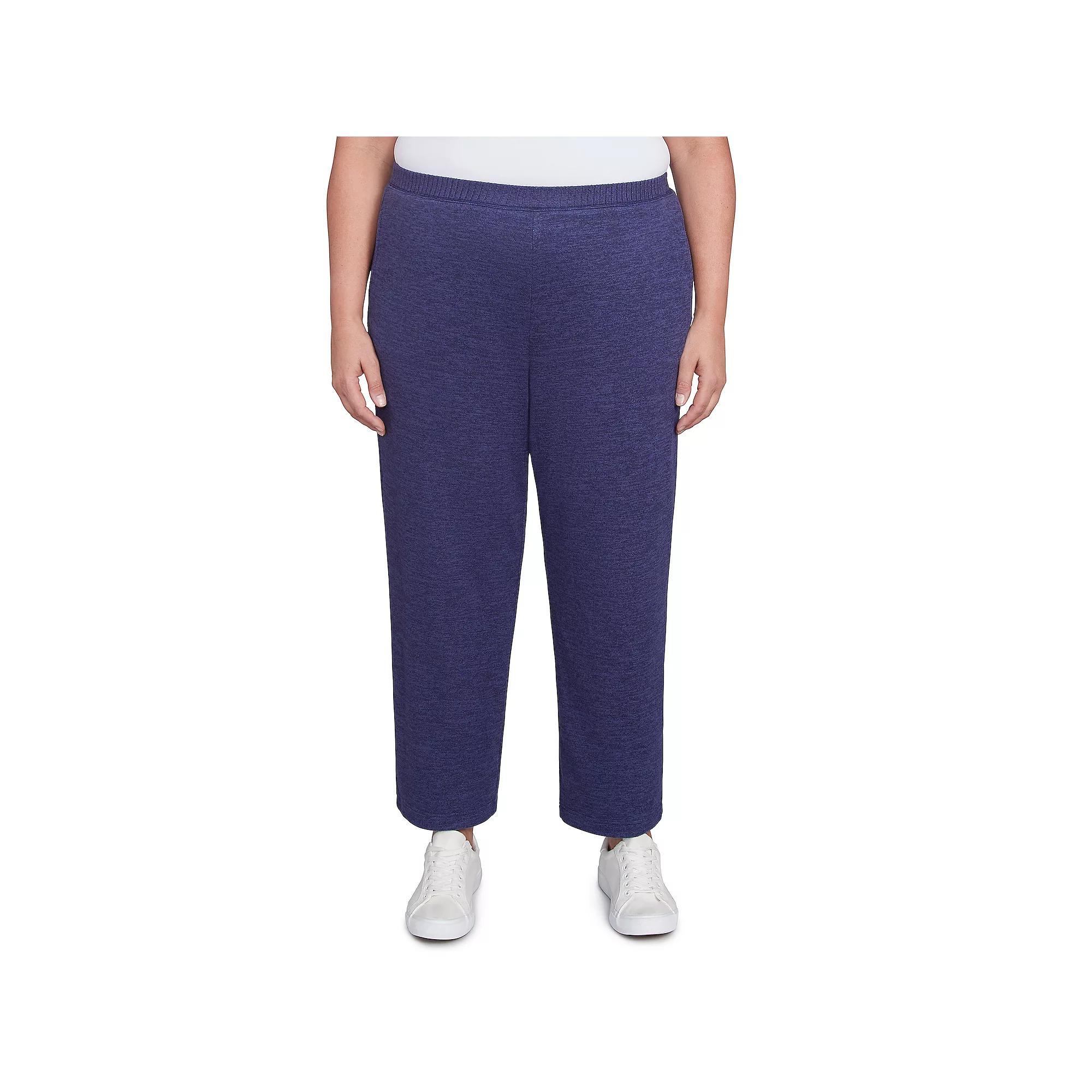 Plus Size Alfred Dunner Classic Straight Leg Medium Length Pants, Women's, Size: 3XL, Blue Product Image