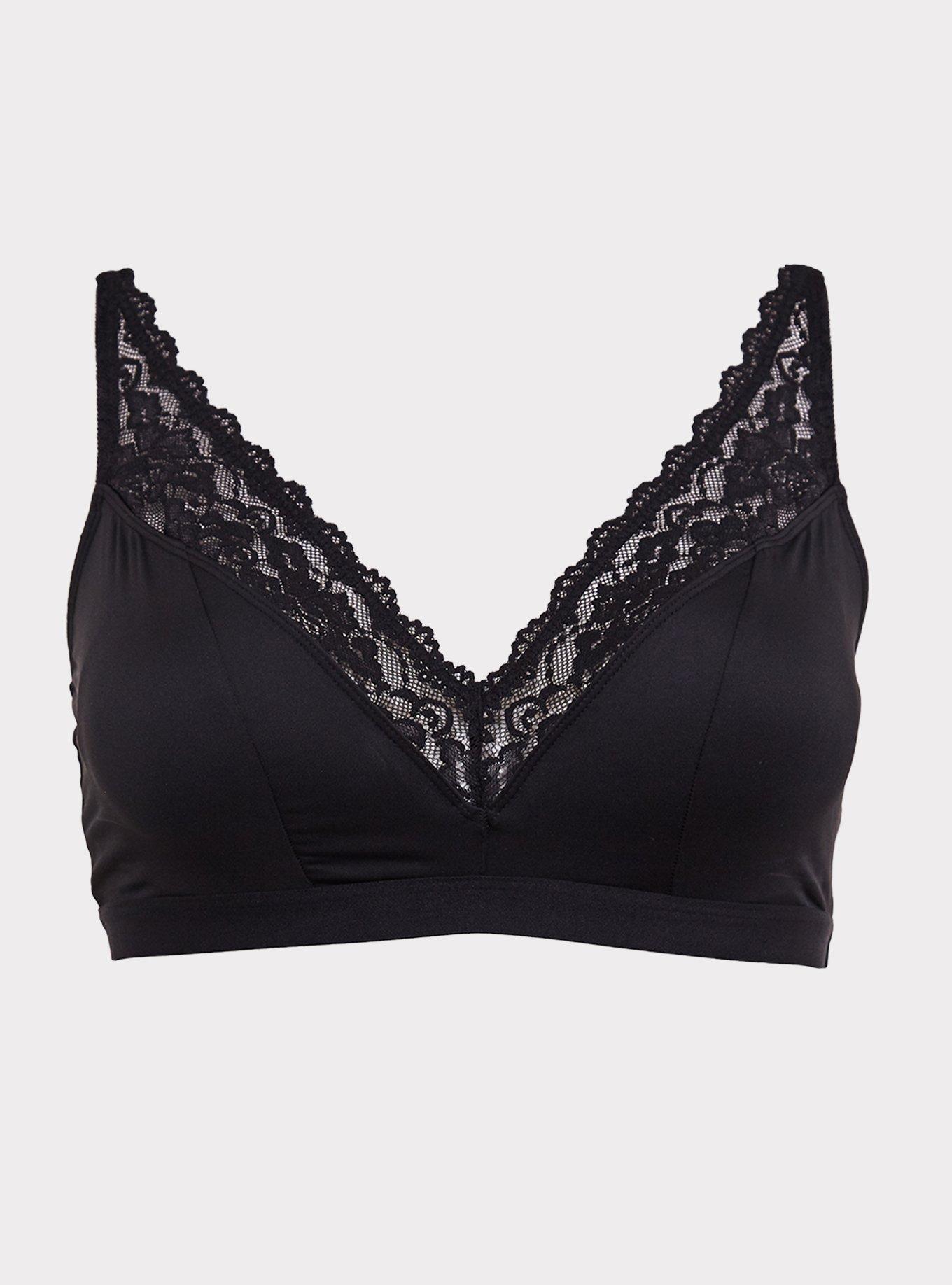 Lightly Lined Microfiber Plunge Bralette Product Image