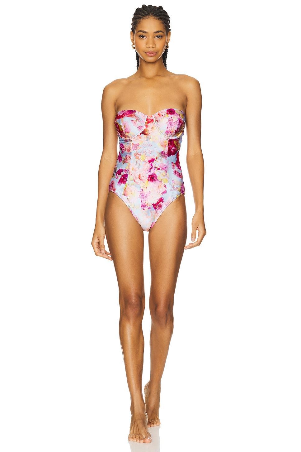 Amie Soft Cloud Underwire Bandeau One Piece Swimsuit L'AGENCE Product Image