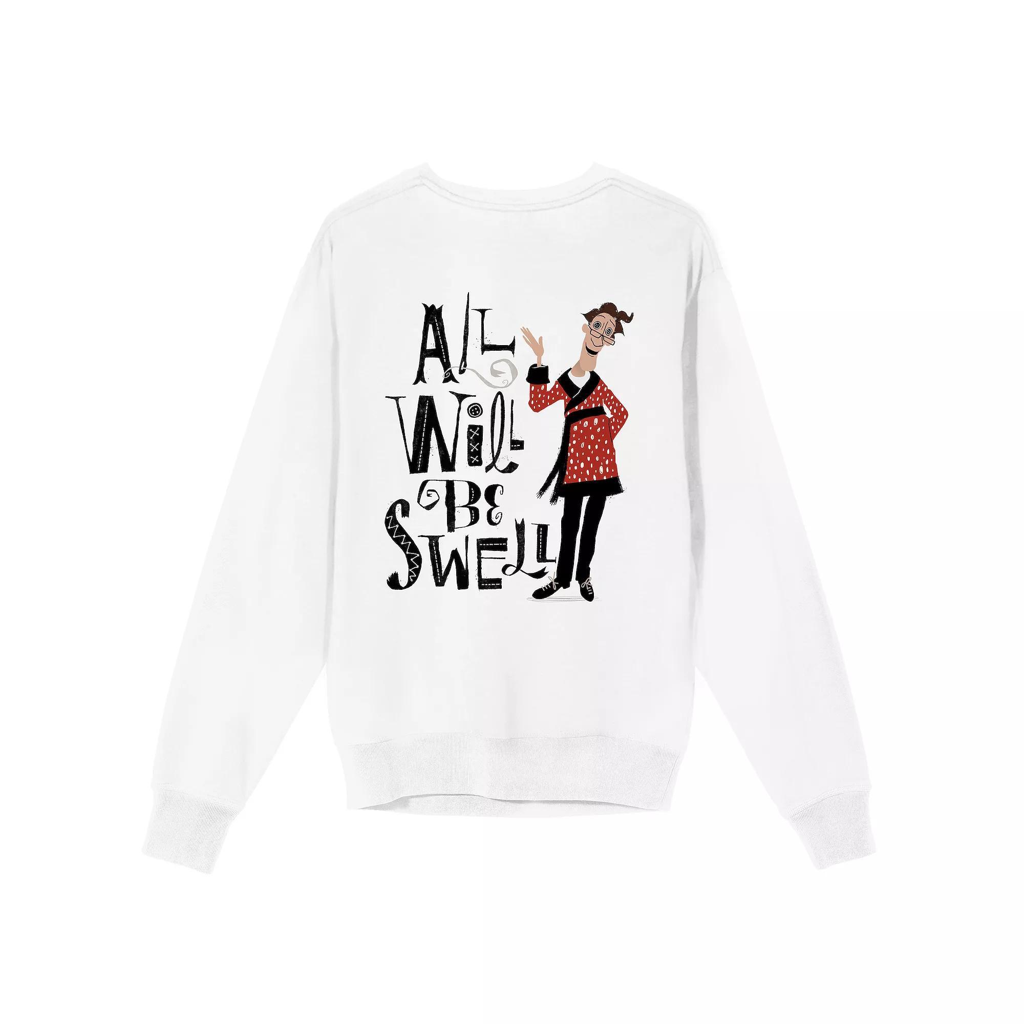 Men's Coraline All Will Be Swell Graphic Sweatshirt, Size: XL, White Product Image