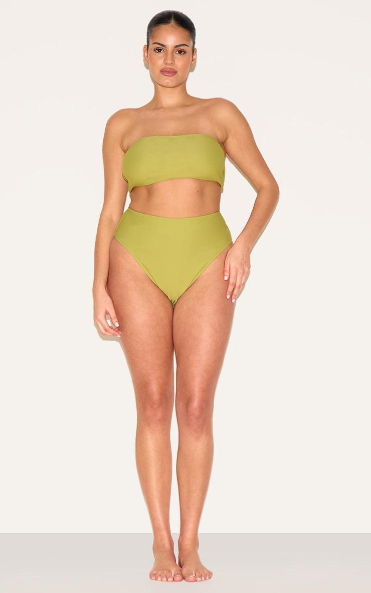 Plus Olive Basic Bandeau Bikini Top Product Image