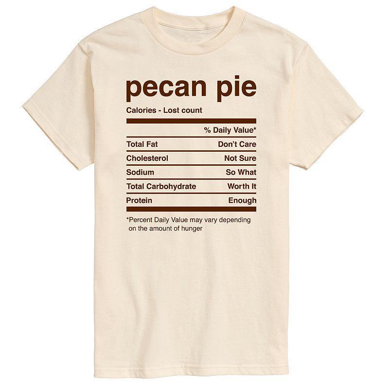 Men's Pecan Pie Nutritional Facts Graphic Tee,  Product Image