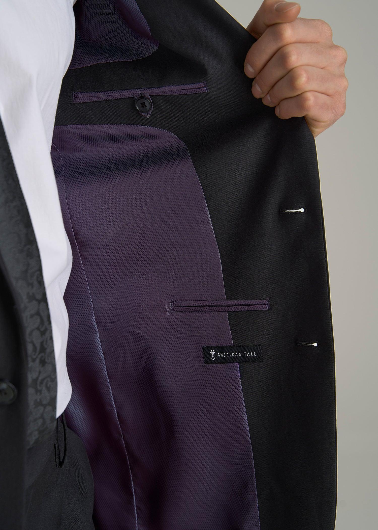 Suit Jacket for Tall Men in Black Male Product Image