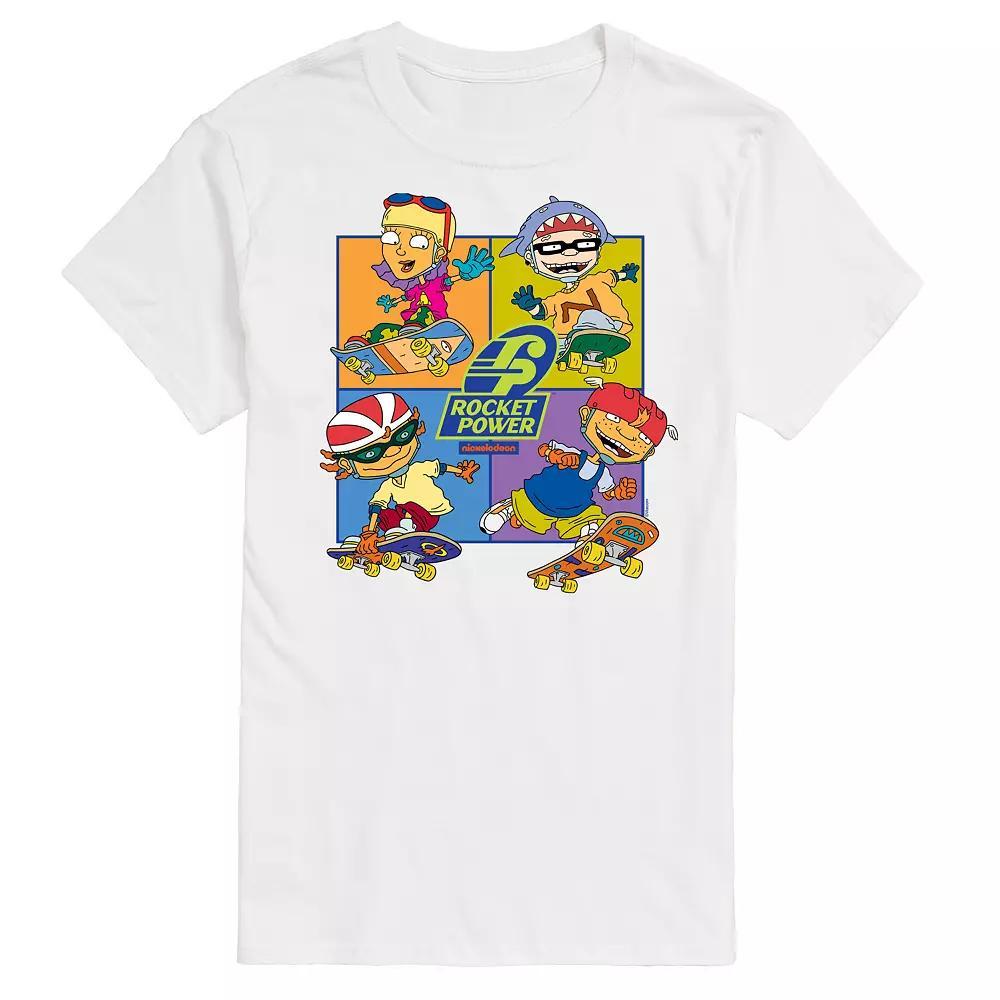 Big & Tall Nickelodeon Rugrats Rocket Power Grid Graphic Tee, Men's, Size: XL Tall, Black Product Image